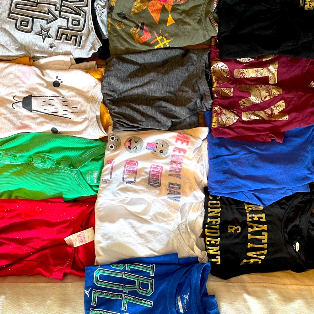 Bundle of 13 tops, Girls size 10-12